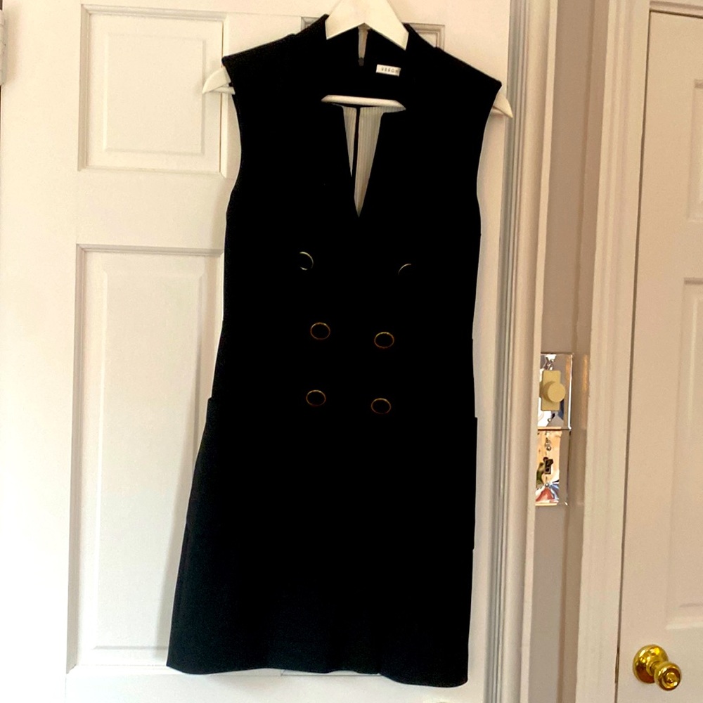 Veronica beard black double breasted dress